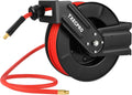 Retractable Air Hose Reel 3/8 in x 50 ft - Heavy Duty Auto Rewind