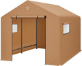 10x8ft Outdoor Storage Shed Canopy Shelter - Dual Doors & Windows