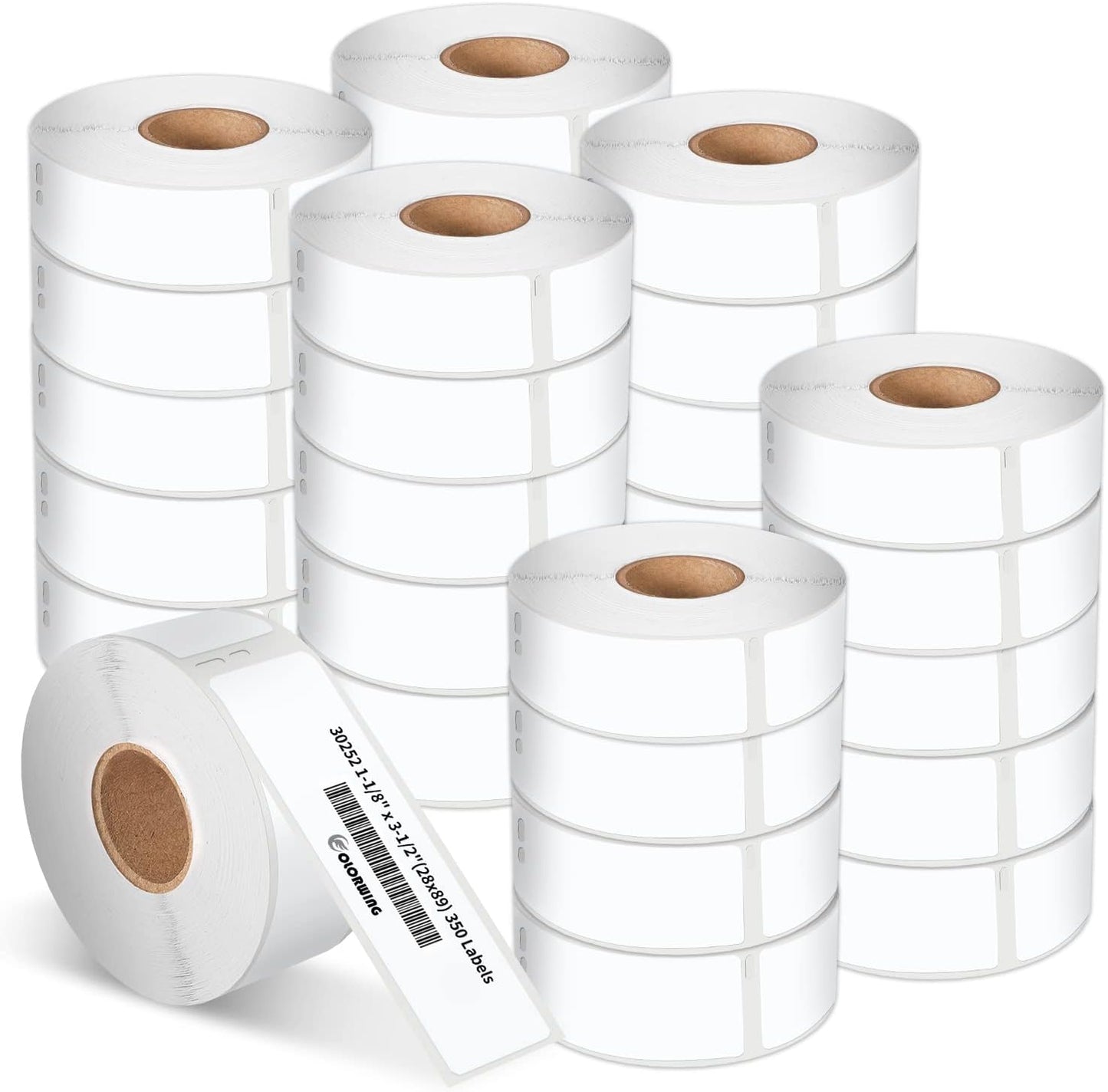 COLORWING 1-1/8in x 3-1/2in Label Refills for Dymo Printers