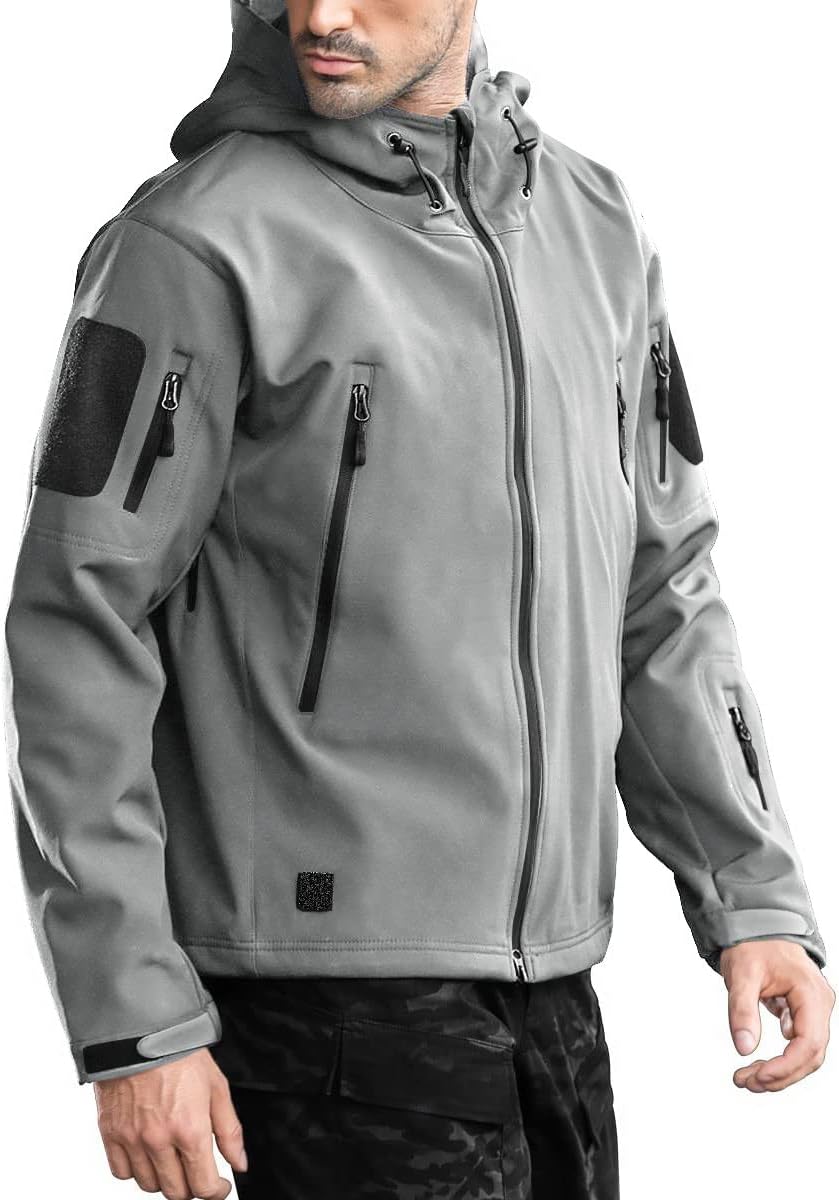 FREE SOLDIER Men's Outdoor Waterproof Soft Shell Tactical Jacket