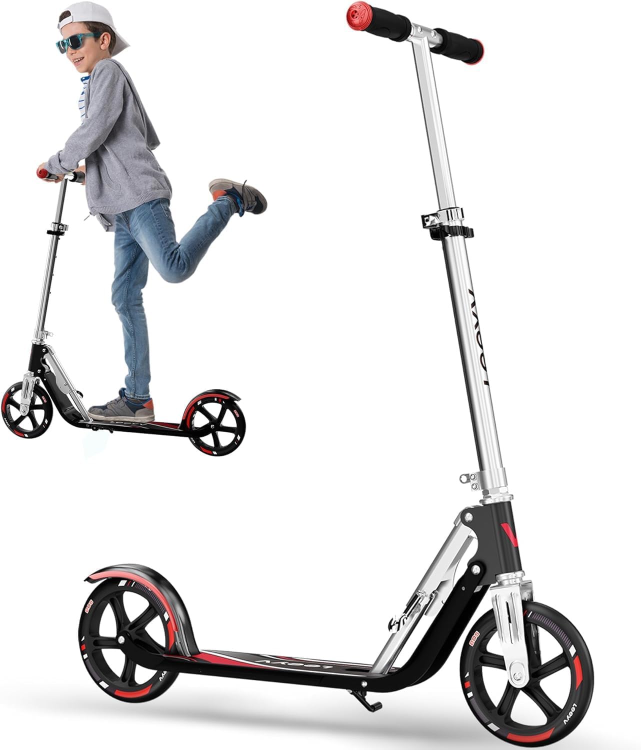 Adjustable Height Scooter for Kids 6-12 & Adults, Lightweight