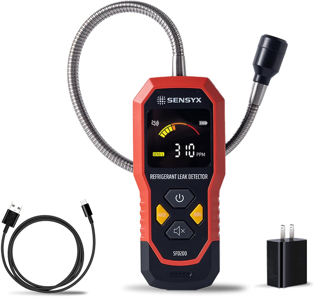 Rechargeable HVAC Refrigerant Leak Detector for Efficient Detection