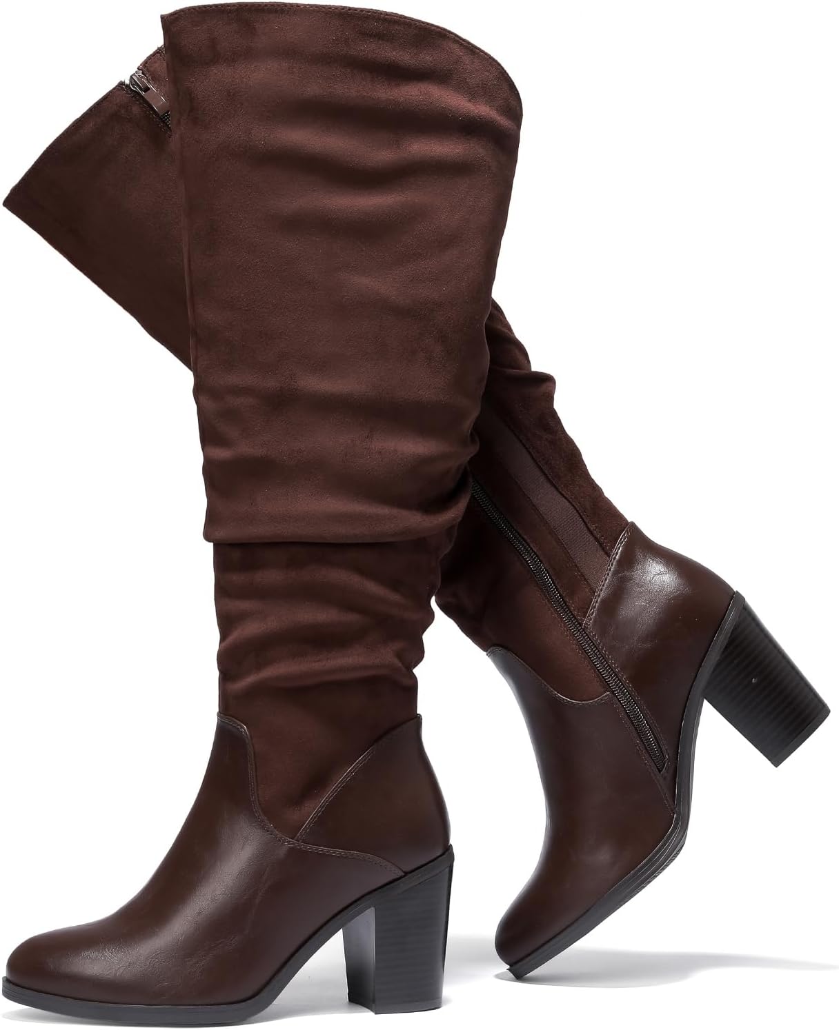 Luoika Women's Extra Wide Calf Knee High Boots for Comfort