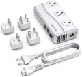 Universal Travel Adapter Voltage Converter 250W - Compact 4-Port USB