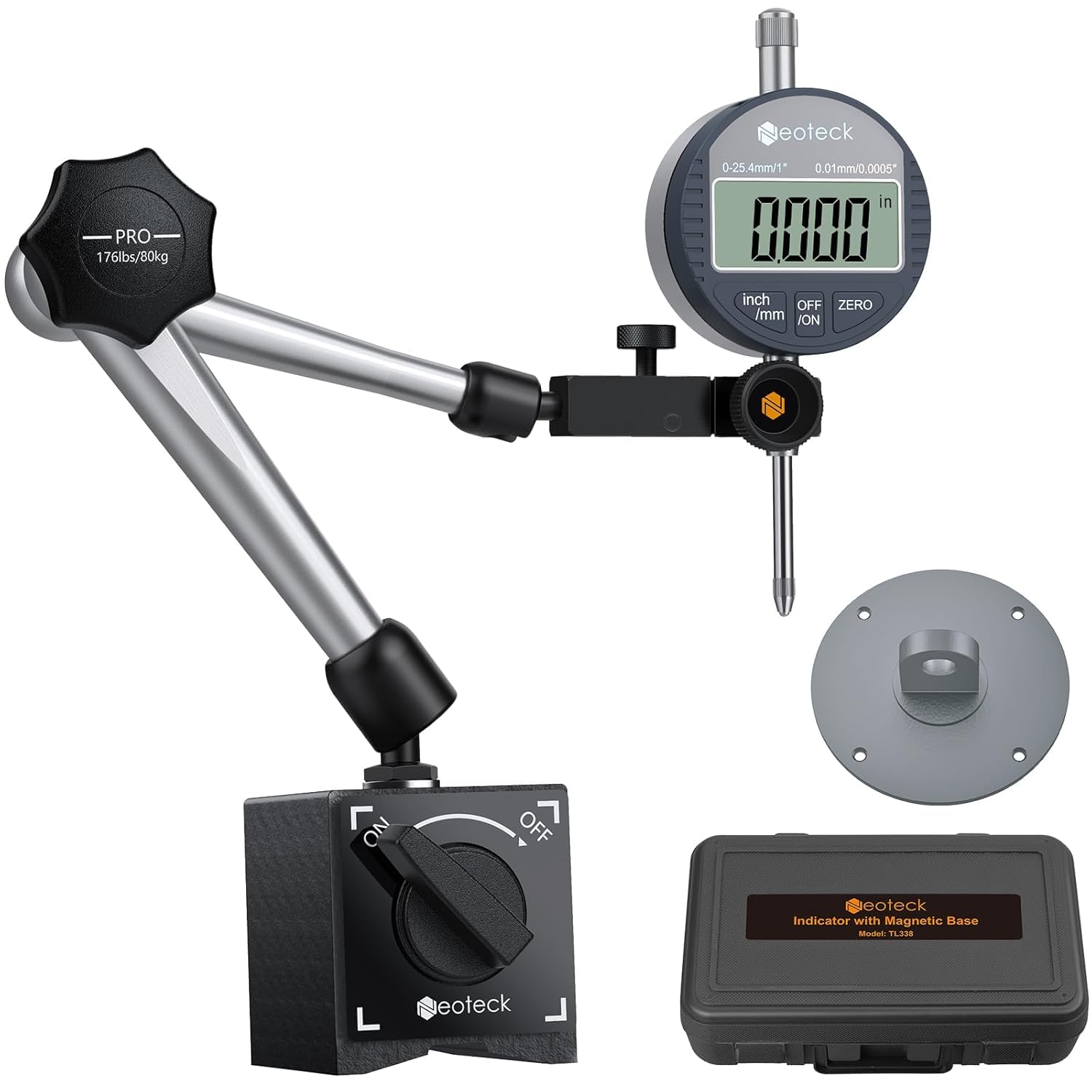 Neoteck Digital Dial Indicator Gauge Set for Precision Measuring