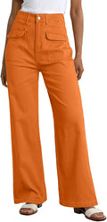 Womens Cargo Pants High Waist Wide Leg Baggy Jeans - Stretch Comfort