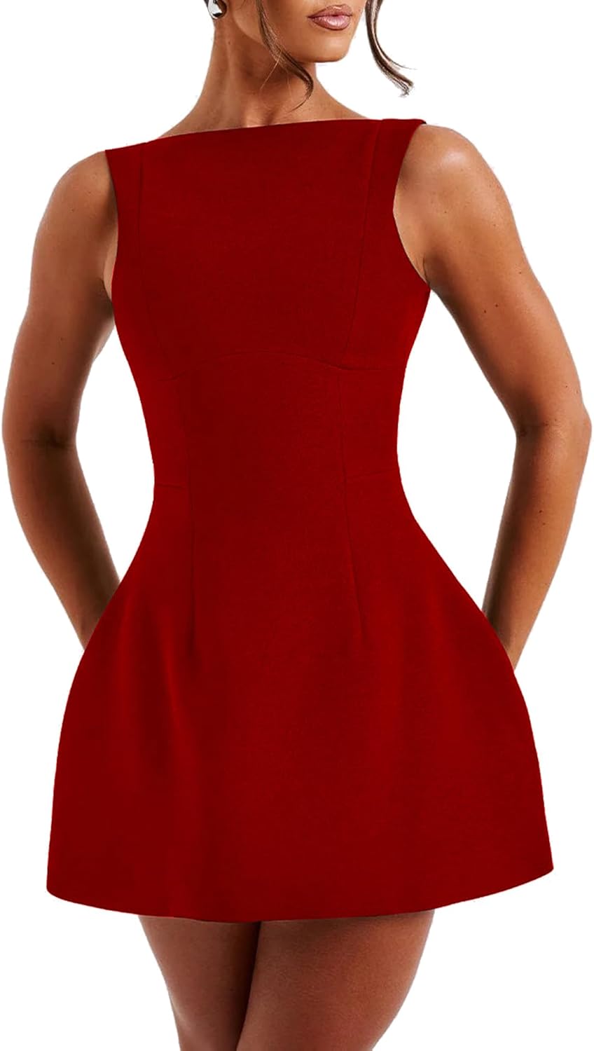 LuFeng Women's Summer Sexy Sleeveless Mini Dress for Parties
