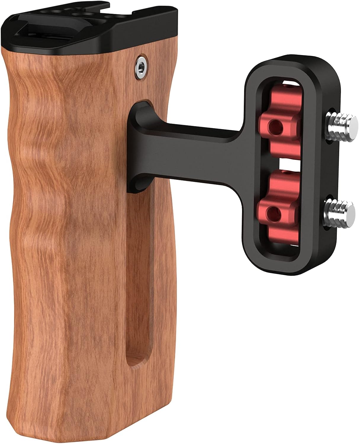 Wooden Mini Handle Side Handgrip for DSLR Camera Cage Use