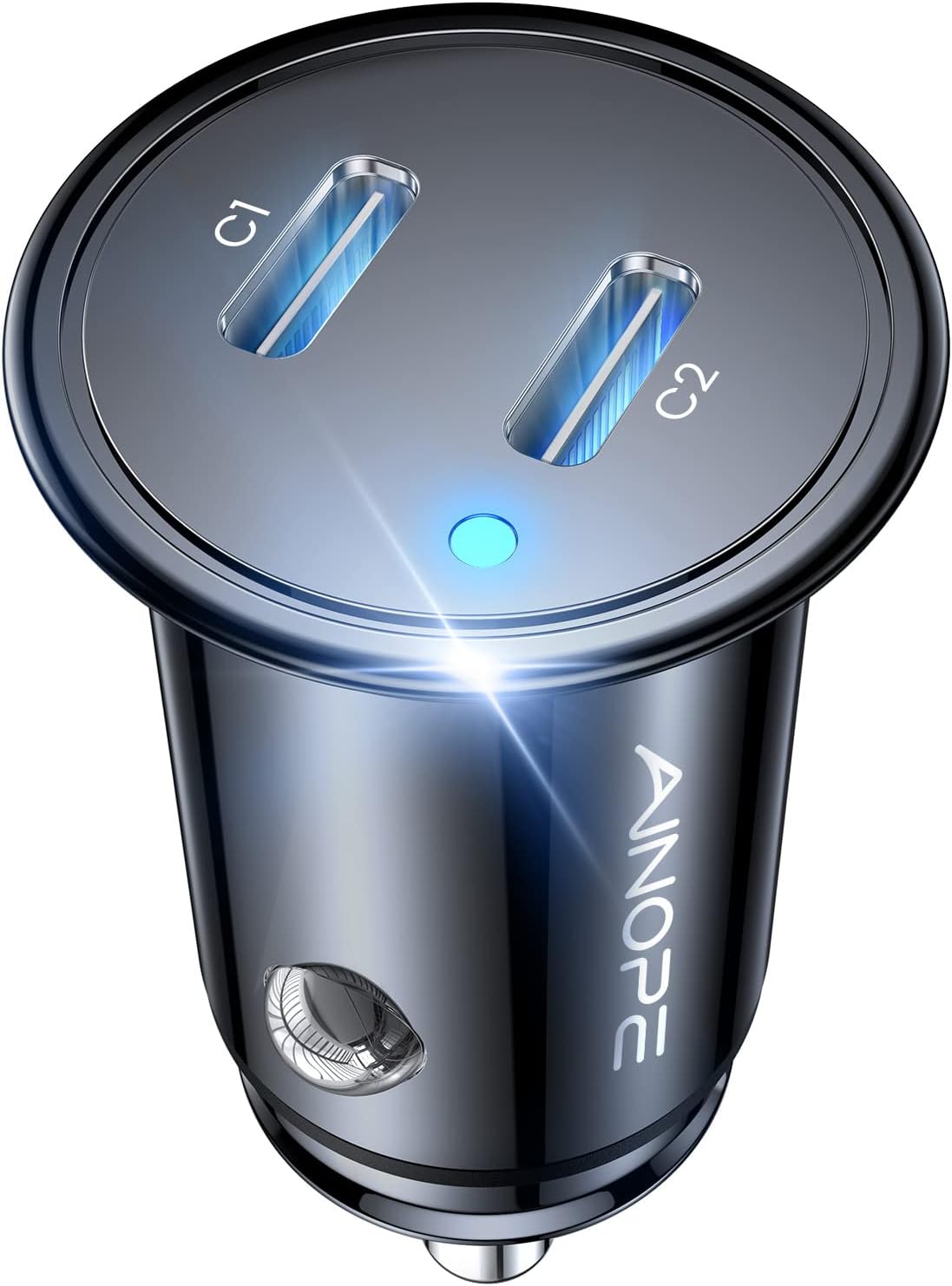 AINOPE 56W USBC Car Charger: Fast Charge 2 Devices!
