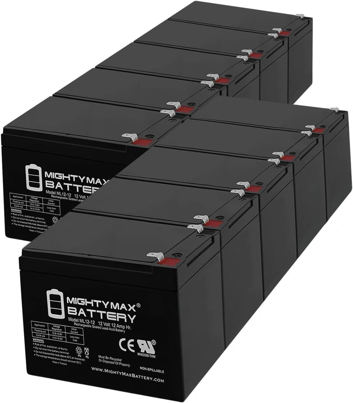 Mighty Max Battery ML12-12 - Reliable 12V 12AH SLA Battery Pack