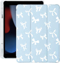 Cute Kawaii Bow iPad Case for 11th & 10th Gen - Blue PU Cover