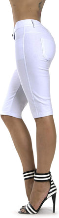 Women's Jean Look Jeggings Tights Slimming Capri - Comfortable Fit 5%
