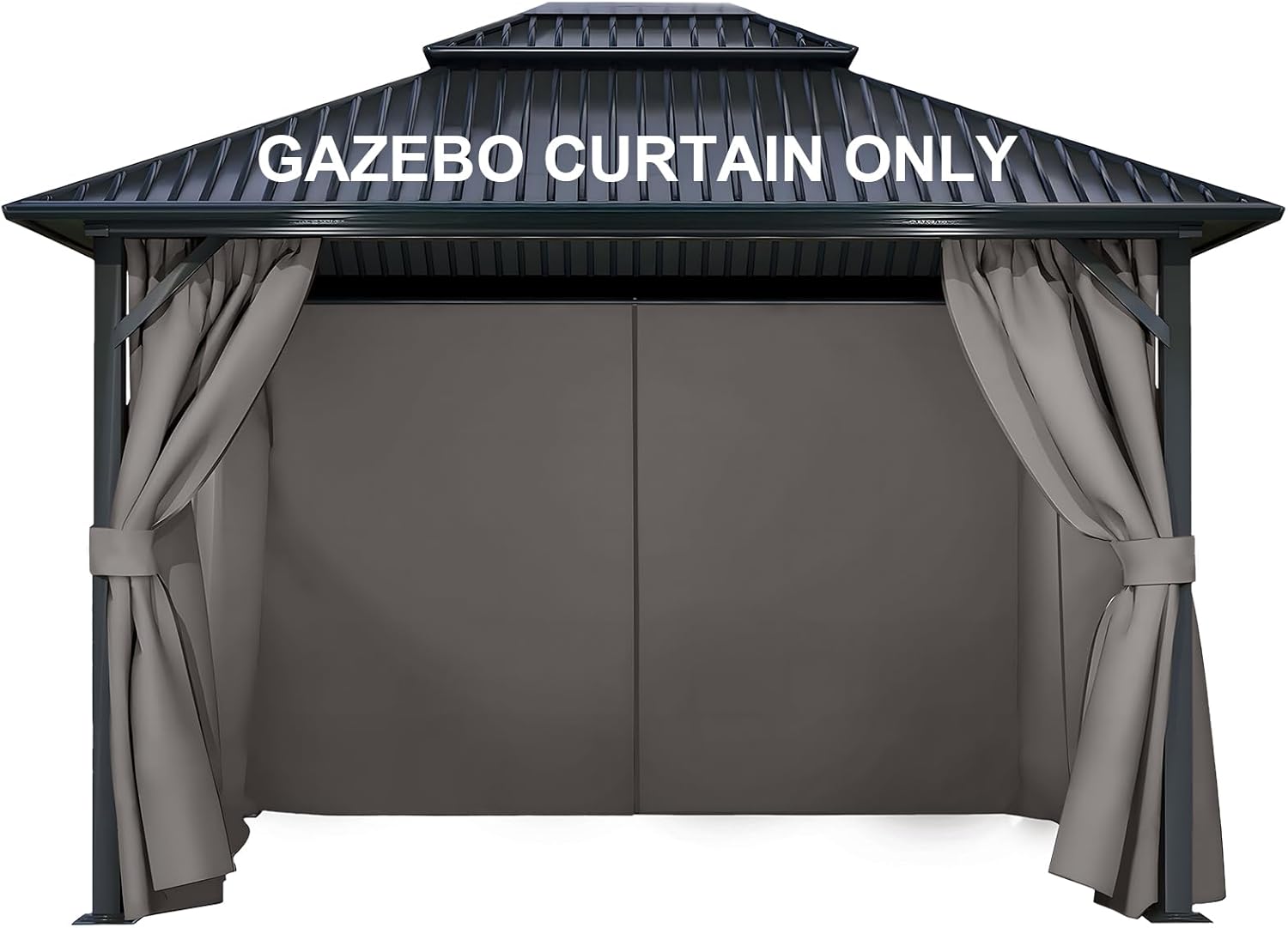 COWVIE 4-Panel Gazebo Replacement Curtains for Outdoor Privacy
