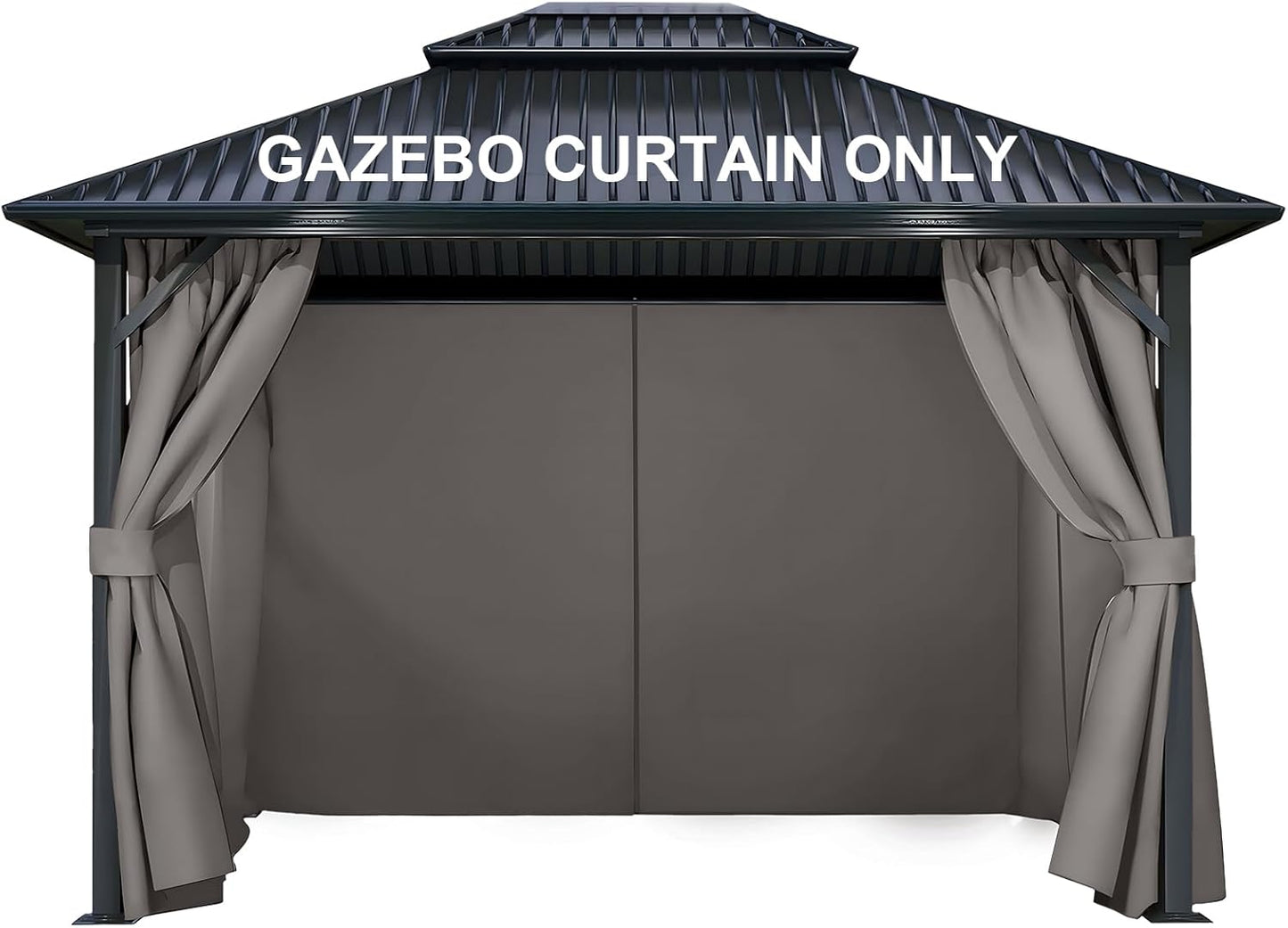 COWVIE 4-Panel Gazebo Replacement Curtains for Outdoor Privacy