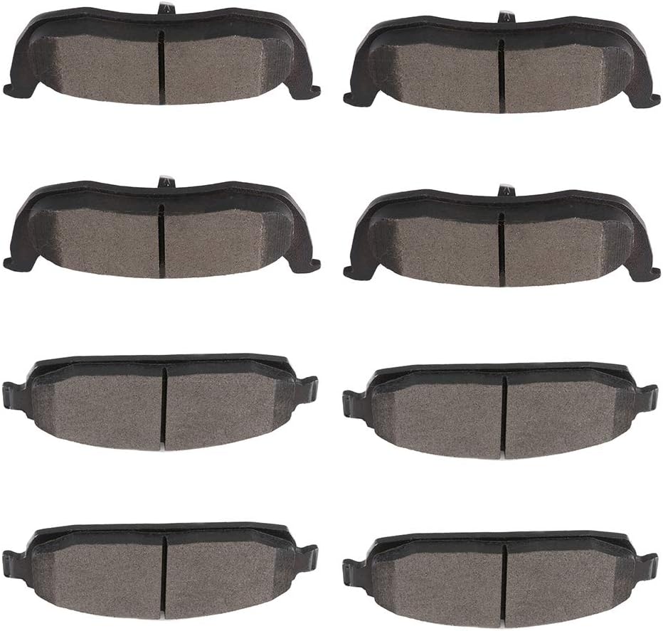 cciyu D1181 D1087 Front Rear Ceramic Brake Pads Kits for Jeep