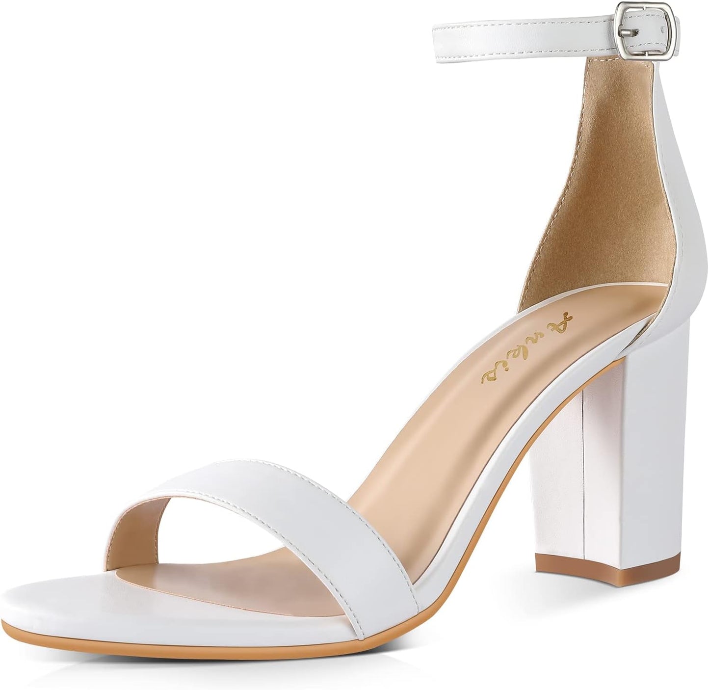 Ankis Heels for Women Open Toe Chunky Heel Sandals 2.75 Inch