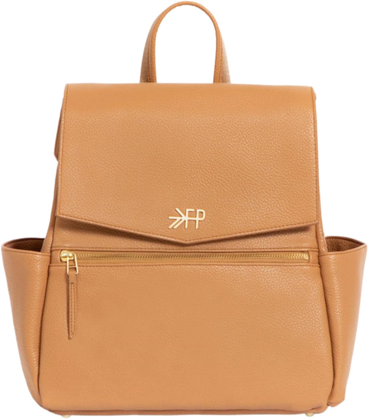 Stylish Mini Classic Diaper Bag Backpack in Butterscotch Tan