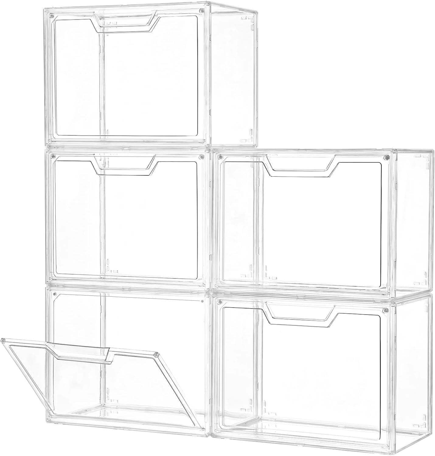 Freebat Stackable Storage Bins for Handbags & Collectibles