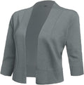 3/4 Sleeve Cropped Cardigan for Women - Lightweight Summer Shrug in