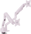 Pixio PS1D Wave Pink Dual Monitor Arm Stand for 32 in Displays