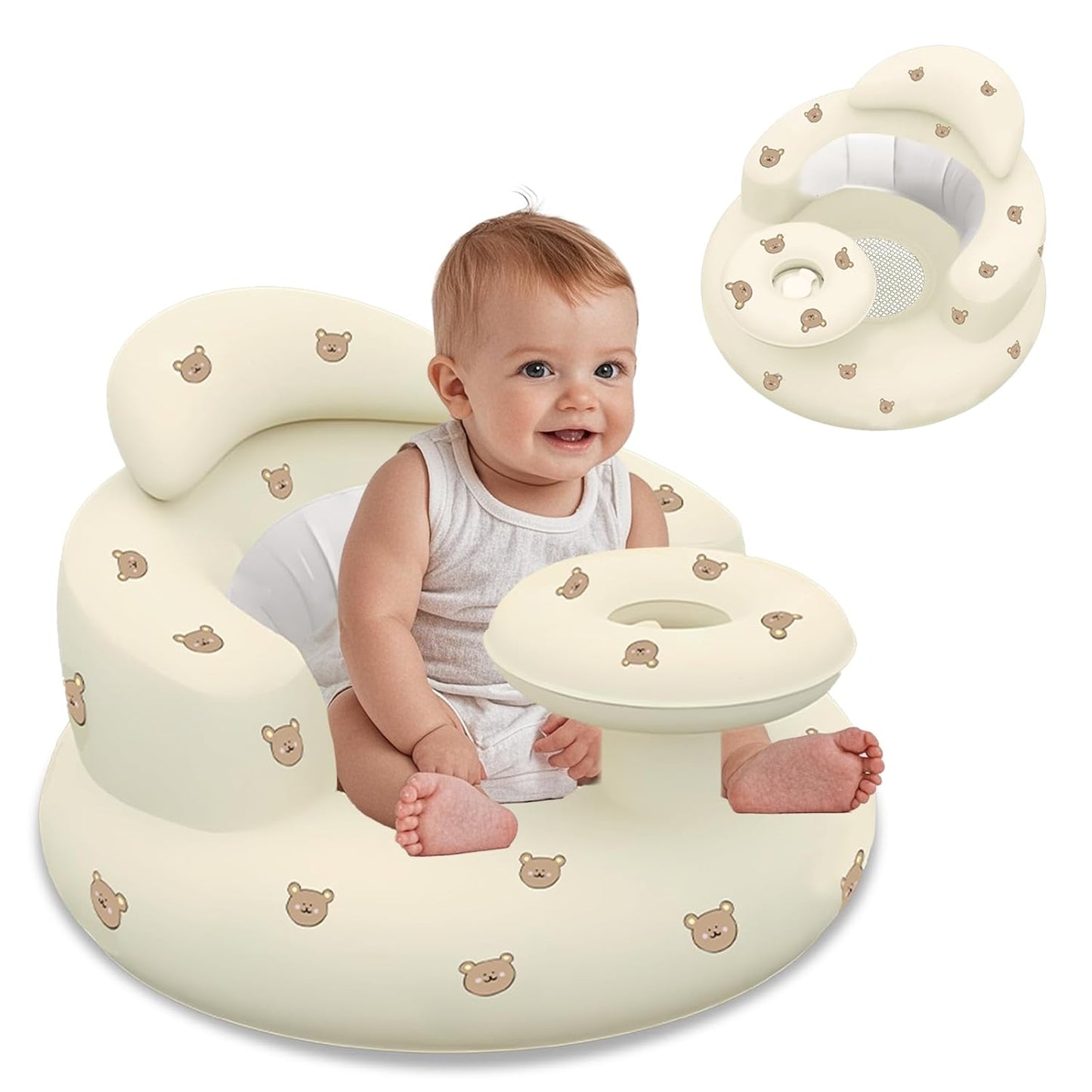 Inflatable Baby Chair - Back Support & Tray - Twievo