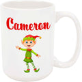 Personalized Elf Ceramic Mug - Custom Holiday Gift