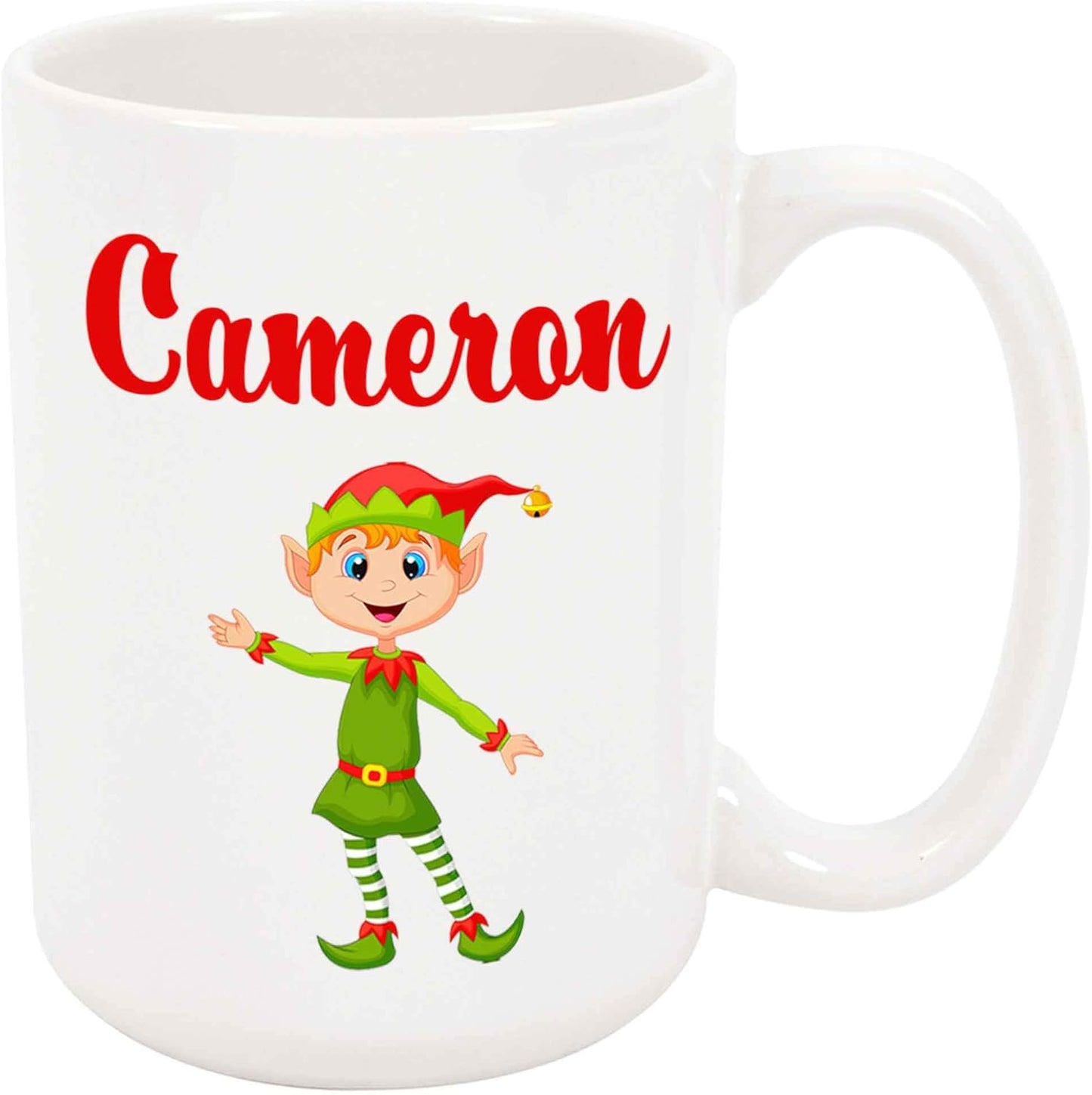 Personalized Elf Ceramic Mug - Custom Holiday Gift
