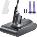 Morpilot 21.6V 4600mAh Battery Replacement for V7 Vacuums - 2 Filters Included