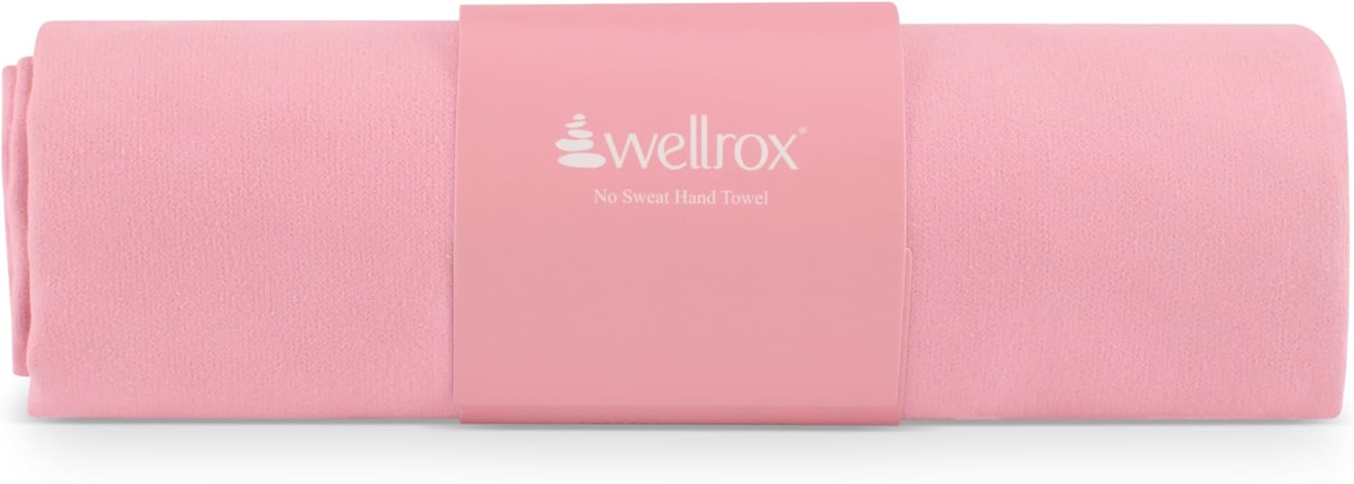 Absorbent Pink Yoga Towel by Wellrox