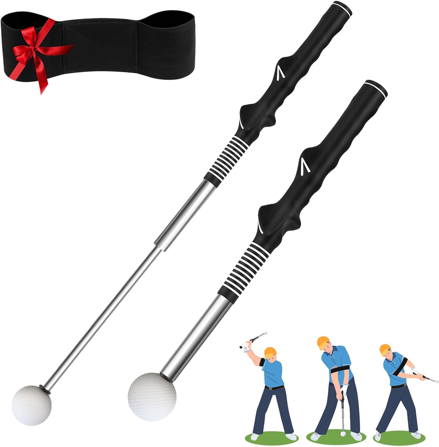 Ultimate Golf Swing Trainer with Ergonomic Grip & Free Arm Band