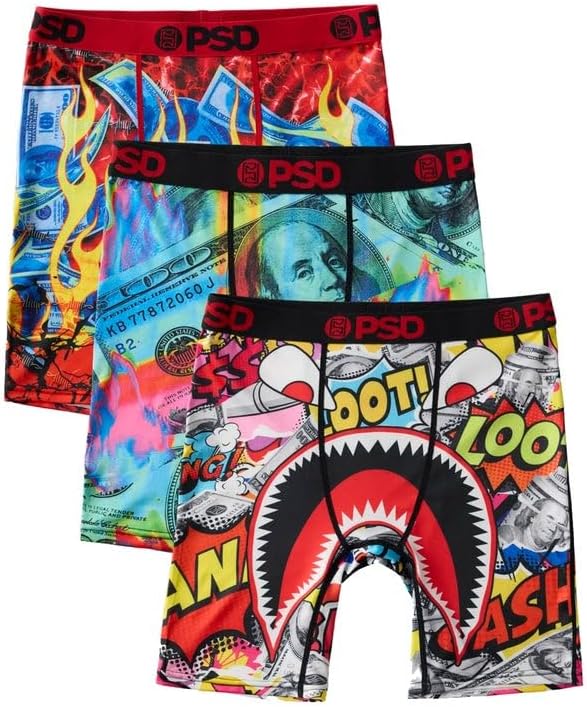 PSD Youth Boy's Money Print Boxer Briefs for Ultimate Comfort