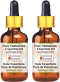 Pure Palmarosa Essential Oil 100ml x2 - Steam Distilled