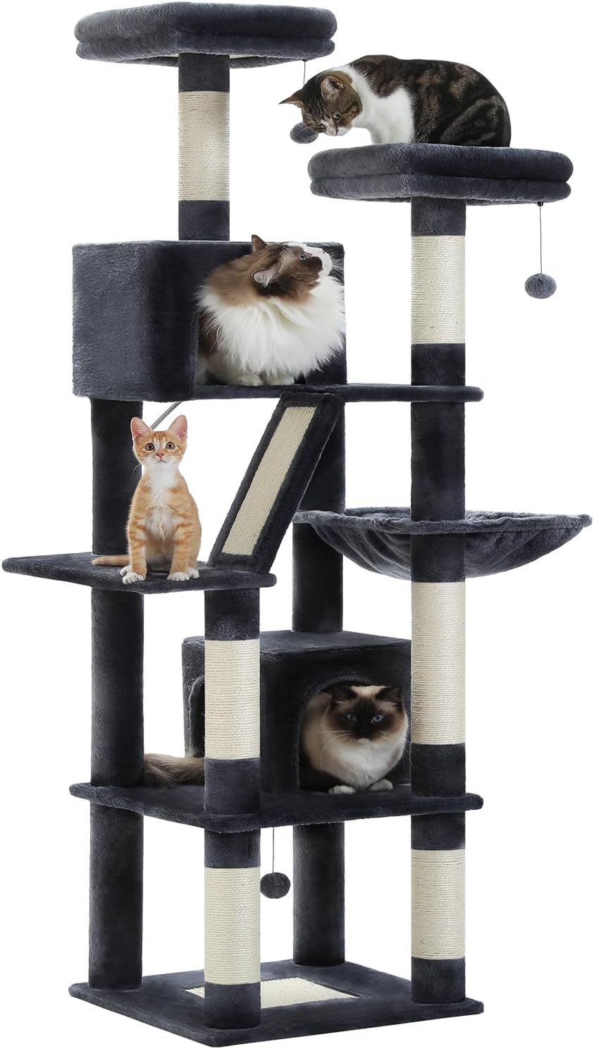 Tall Cat Tree 70.9in - Multi-Level Cat Tower for Indoor Cats