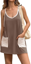 Womens Tennis Athletic Romper Dress with Built-In Shorts - Summer Play