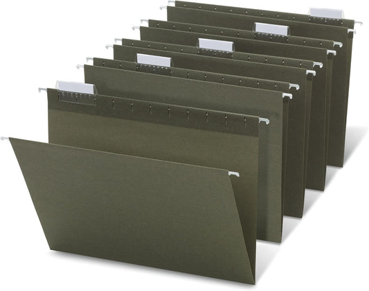 100% Recycled Green Hanging Folders, Pack of 50