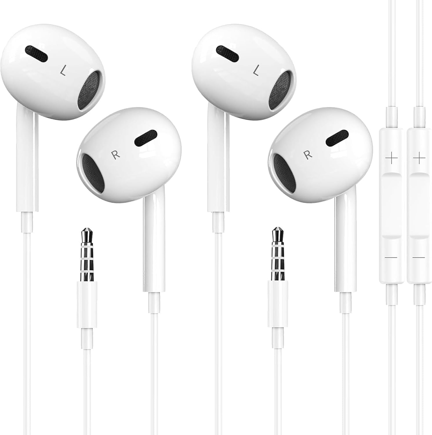 MFi Certified 2 Pack Earbuds with Mic