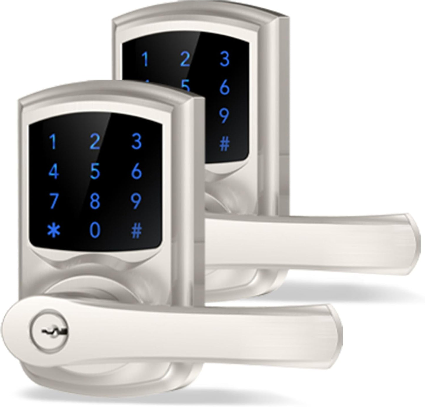 Keyless Entry Door Lock with Handle and Touchscreen Security