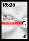 18x26 Poster Frame with Polished Plexiglass - Sleek Black Frame