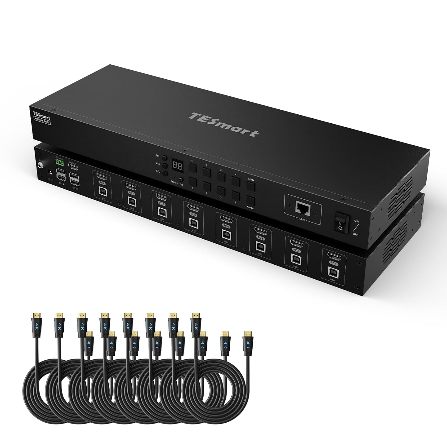 TESmart 8X1 HDMI KVM Switch for Seamless Multi-Computer Control