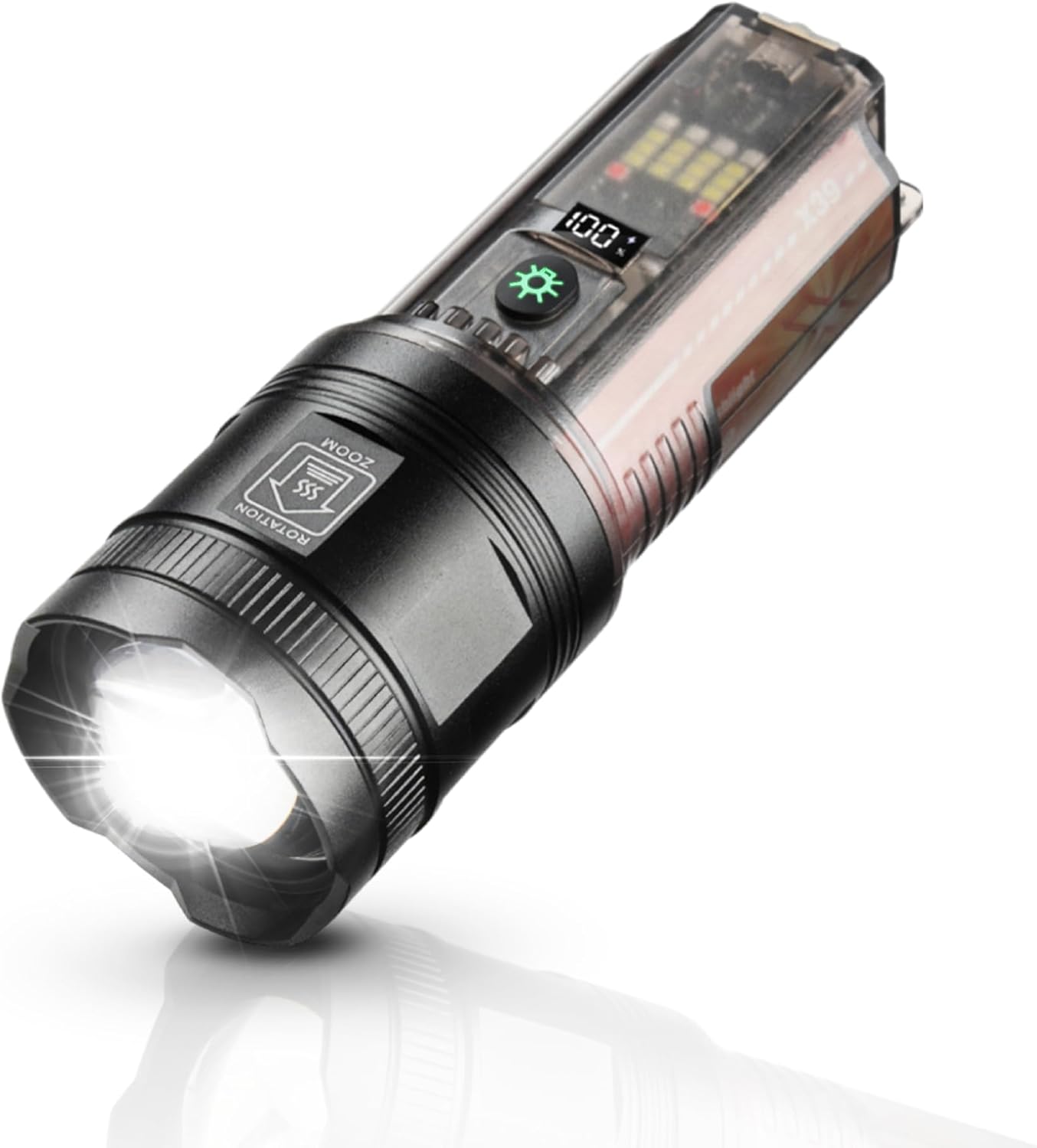 Solar Camping Flashlight with Black Light