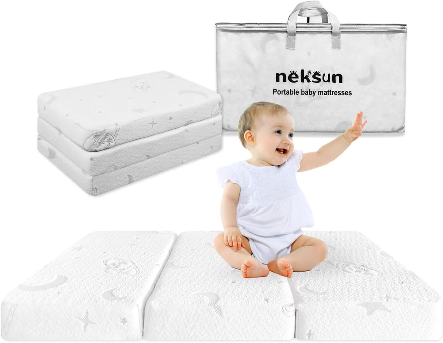 Trifold Pack and Play Mattress for Comfortable Baby Sleep