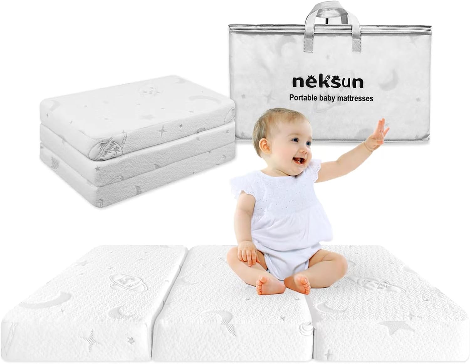 Trifold Pack and Play Mattress for Comfortable Baby Sleep