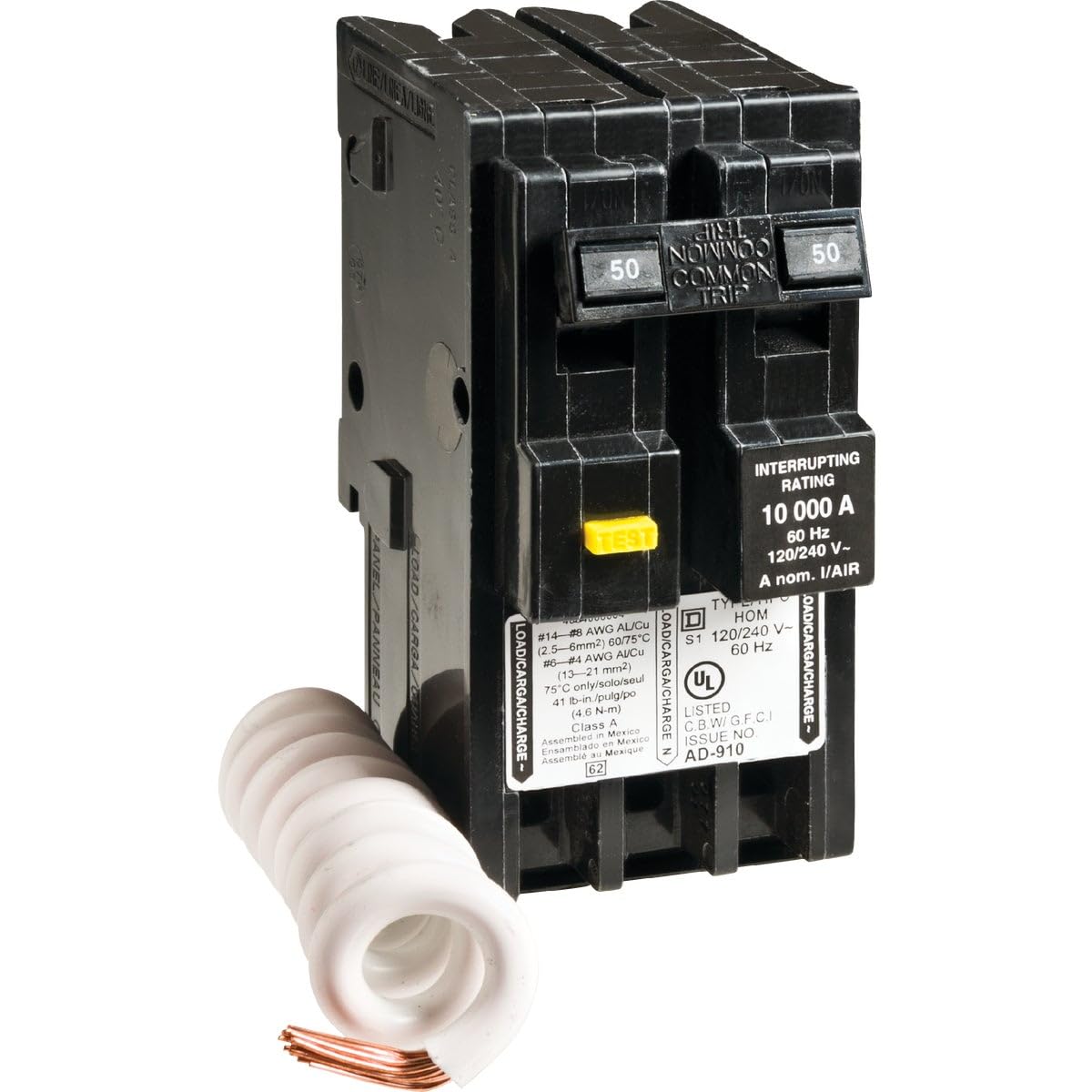 Square D HOM250GFICP 50-Amp Two-Pole GFCI Circuit Breaker Review
