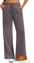 Flurrylux Fleece Lined Sweatpants for Women - Wide Leg Cotton Lounge