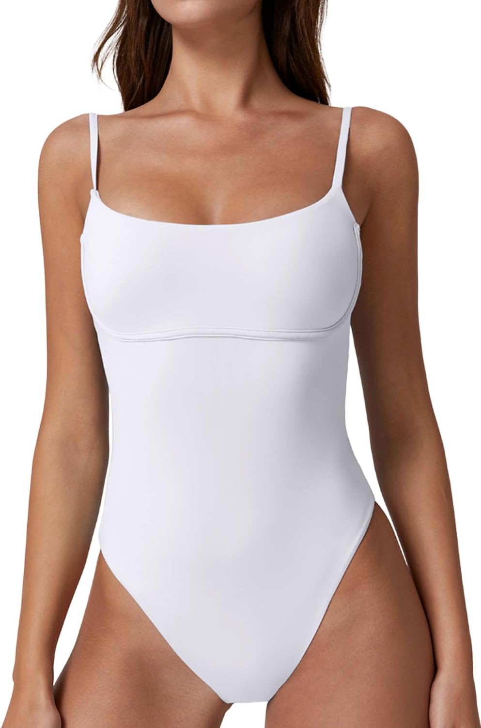 QINSEN Womens One Piece Bathing Suits with Tummy Control