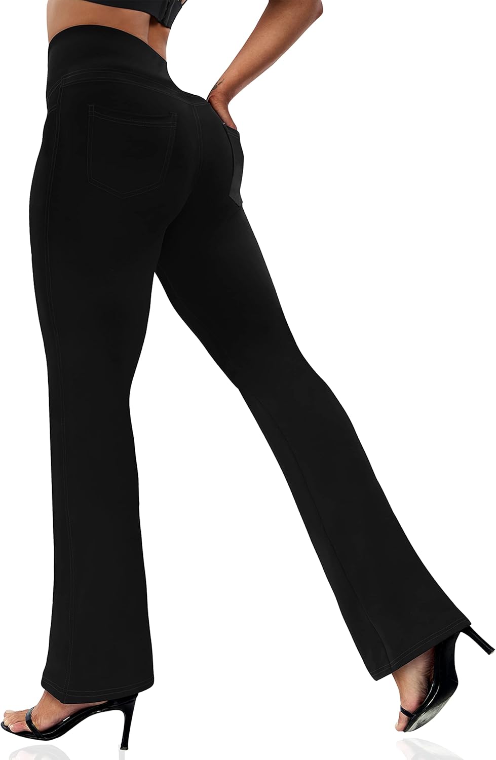 VOOVEEYA Women's Bootcut Leggings - Tummy Control Flare Pants