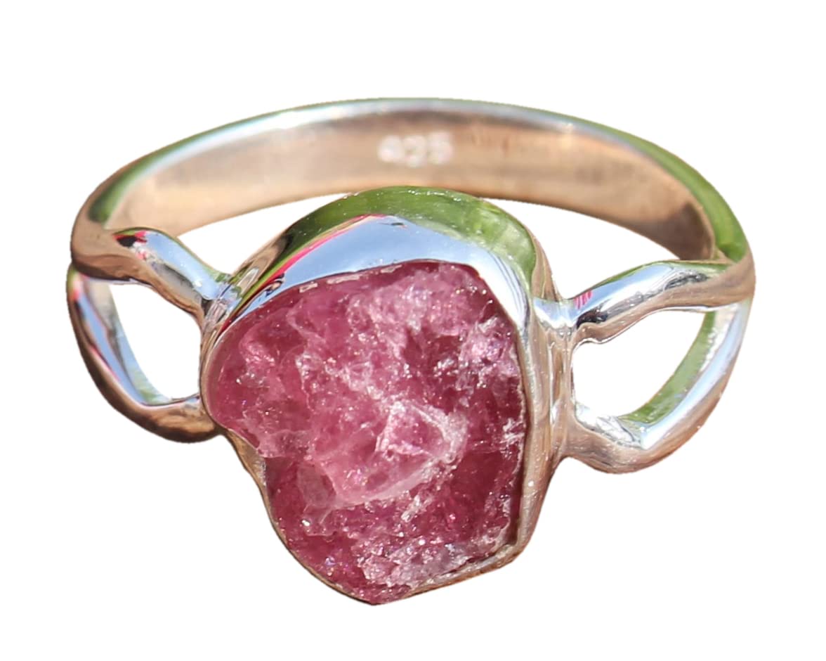 Raw Ruby Ring - Handmade Natural Ruby Gemstone Silver Ring