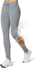 Fleece Lined High Waisted Leggings - Warm, Water Resistant