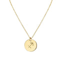 Handmade Gold Sagittarius Zodiac Charm Necklace - Adjustable 18in