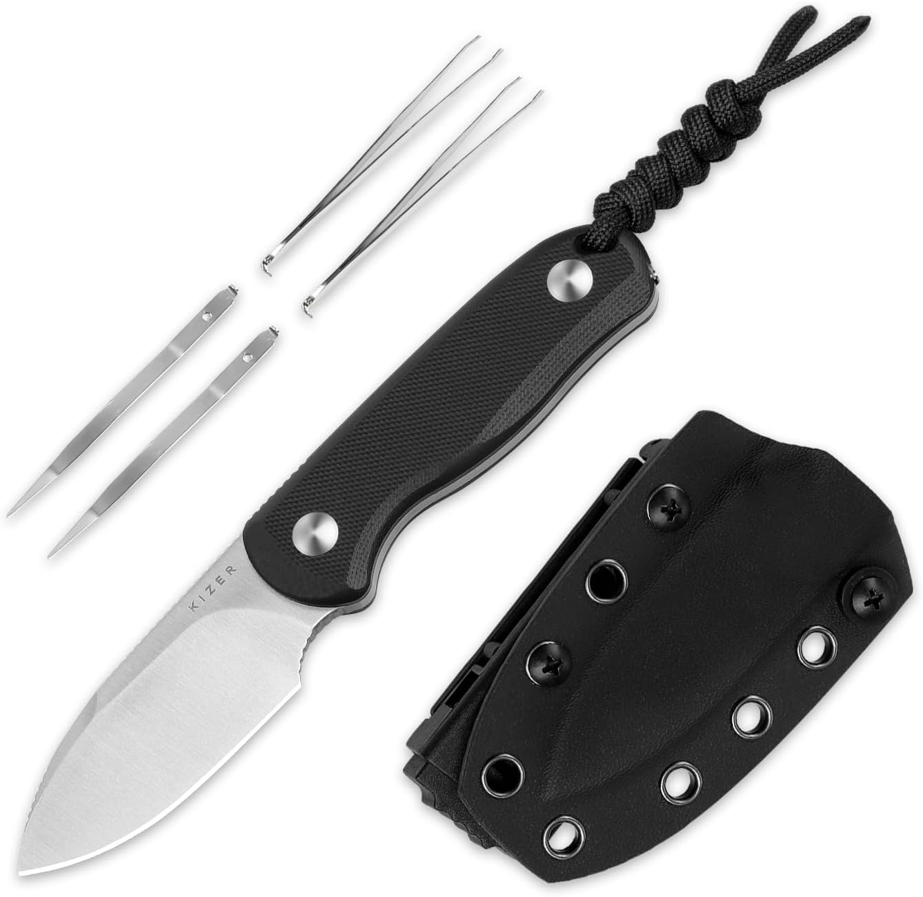 Kizer Drop Bear Fixed Blade Knife for EDC and Camping Use